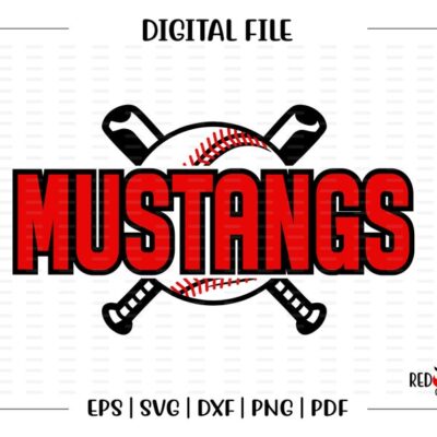 7056 Mustang Baseball svg Baseball svg Mustang Mustangs Baseball vector Team Mascot svg dxf eps png pdf sublimation cut file htv