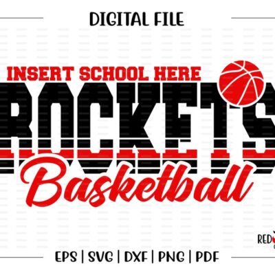 7058 Basketball svg Rocket Basketball Rocket Rockets Basketball svg dxf eps png pdf sublimation cut file htv vector digital clipart