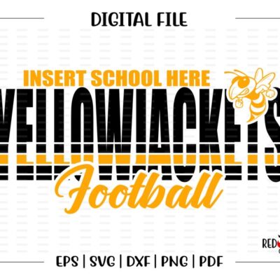 7062 Yellow Jacket Football svg Yellowjacket Football svg Yellow Jacket Yellow Jackets Football svg dxf eps png pdf sublimation clipart