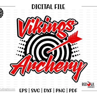 7067 Viking Archery svg Archery svg Viking Vikings Archery design vector Team Mascot svg dxf eps png pdf sublimation cut file htv