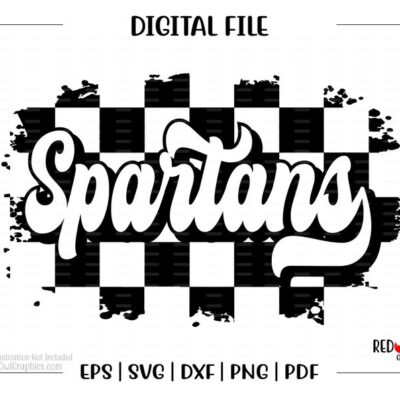 7071 Spartan svg Spartans svg Spartan Spartans Retro Checker Board Retro Spartan svg dxf eps png pdf sublimation cut file htv vector