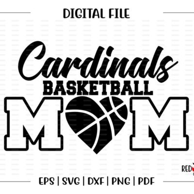 7077 Basketball Mom svg Basketball svg Basketball Mom Basketball Mom Cardinal Cardinals svg dxf eps png pdf sublimation cut file htv