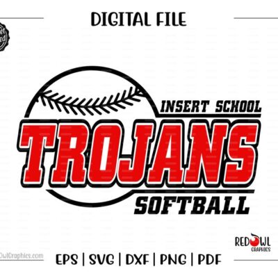 7080 Softball svg Trojan Softball svg Trojan Trojans Softball svg dxf eps png pdf sublimation cut file htv vector digital