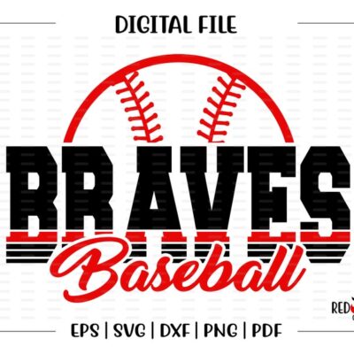 7101 Baseball svg Braves Baseball svg Braves Brave Baseball svg dxf eps png pdf sublimation cut file htv vector digital clipart