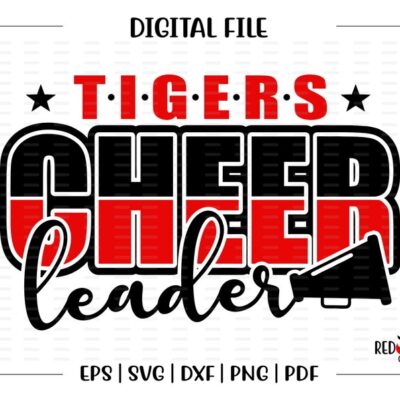 7127 Cheerleader svg Cheerleading svg Tiger Tigers Cheer Cheerleader svg dxf eps png pdf sublimation cut file htv vector digital