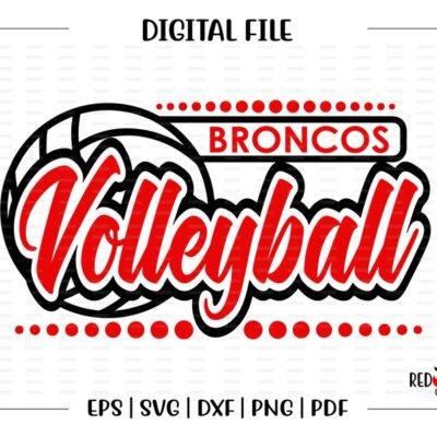 7142 Volleyball svg Bronco Volleyball svg Bronco Broncos Volleyball svg dxf eps png pdf sublimation cut file htv vector clipart