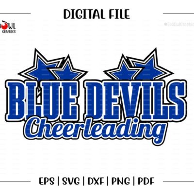 7144 Cheerleader svg Blue Devil Cheerleader Blue Devil Cheer Cheerleader Cheerleading svg dxf eps png pdf sublimation cut file htv