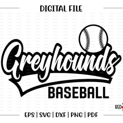 7148 Baseball svg Greyhound Baseball svg Greyhound Greyhounds Baseball svg dxf eps png pdf sublimation cut file htv vector digital