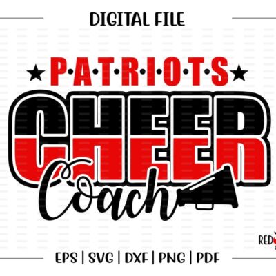 7153 Cheer Coach svg Patriot Cheer svg Patriot Patriots Cheer Coach svg dxf eps png pdf sublimation cut file htv clipart design