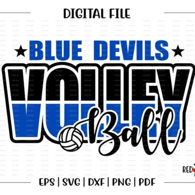 7158 Volleyball svg Blue Devil Volleyball svg Blue Devil Volleyball svg dxf eps png pdf sublimation cut file htv vector digital