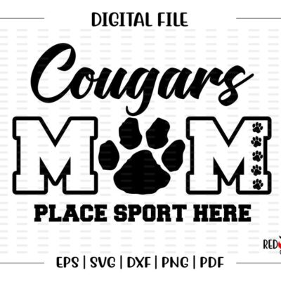 7163 Cougars Mom svg Cougar svg Cougar Cougars Mom htv Football Basketball Baseball svg dxf eps png pdf sublimation cut file