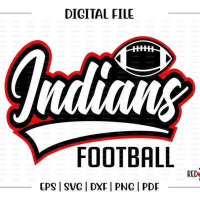 7174 Football svg Indian Football Indian Indians Football svg dxf eps png pdf sublimation cut file htv vector digital htv