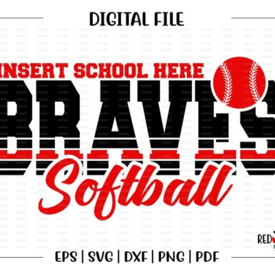 7179 Braves Softball svg Softball svg Braves Brave Softball design svg dxf eps png pdf sublimation cut file htv clipart digital