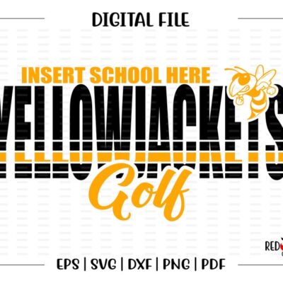 7186 Yellow Jacket Golf svg Yellowjacket Golf svg Yellow Jacket Yellow Jackets Golf svg dxf eps png pdf sublimation