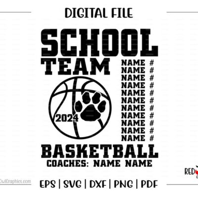 7212 Basketball svg Basketball Team Roster Roster Basketball Roster Custom Basketball Personalized svg svg dxf eps png pdf