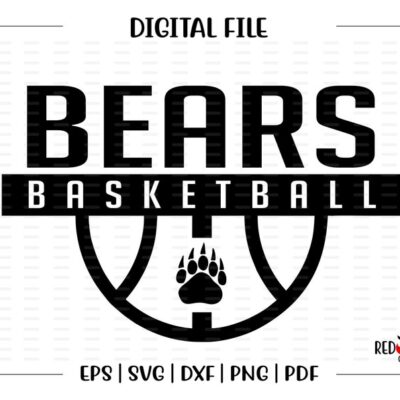 7223 Basketball svg Bears svg Bear Bears Basketball svg dxf eps png pdf sublimation cut file htv vector clipart design digital