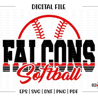 7242 Softball svg Falcon Softball svg Falcon Falcons Softball svg dxf eps png pdf sublimation cut file htv vector digital