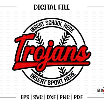 7251 Trojan Baseball svg Trojans Softball svg Trojan Trojans Softball Baseball svg dxf eps png pdf sublimation cut file htv clipart