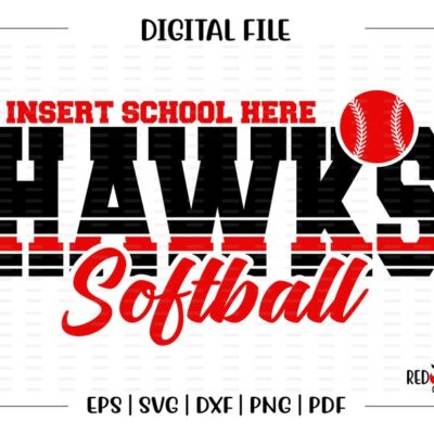 7255 Softball svg Hawk Softball svg Hawk Hawks Softball svg dxf eps png pdf sublimation cut file htv vector digital