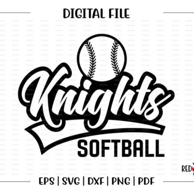 7265 Softball svg Knight Softball svg Knights Knight Softball svg dxf eps png pdf sublimation cut file htv clipart digital