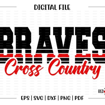 7267 Cross Country svg Braves Brave Cross Country XC CC svg dxf eps png pdf sublimation cut file htv vector digital clipart