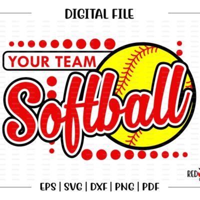 7291 Custom Personalized Softball svg Softball School Team Mascot svg dxf eps png pdf sublimation