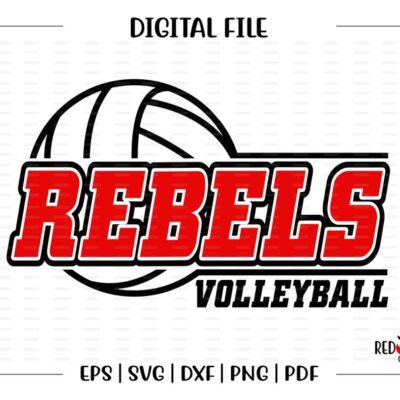 7292 Rebel Volleyball svg Volleyball svg Rebel Rebels Volleyball svg dxf eps png pdf sublimation cut file htv vector digital clipart