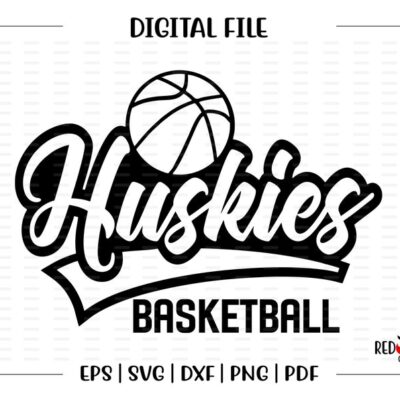 7294 Basketball svg Huskie Basketball svg Huskie Huskies Basketball svg dxf eps png pdf sublimation cut file htv clipart design