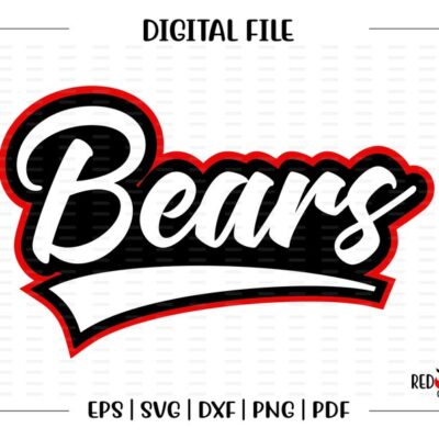 7299 Bear svg Bears svg Bear Bears Claw Design Clipart Mascot School svg dxf eps png pdf sublimation cut file htv vector digital