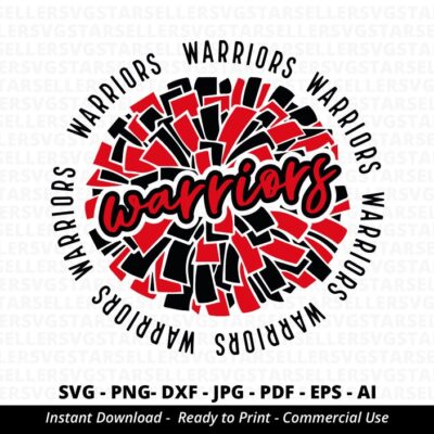 732 Warriors SVG Warriors Pom Pom svg Warriors Cheer svg Warriors Cheerleader svg Warriors Mascot svg Warriors Mom svg Warriors Pride svg Cricut