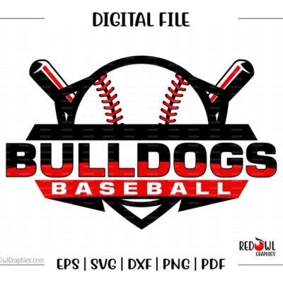 7413 Baseball svg Bulldog Baseball svg Bulldog Bulldogs Baseball svg dxf eps png pdf sublimation cut file htv clipart digital