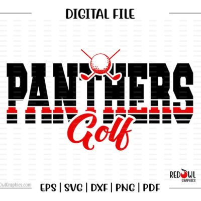 7428 Golf svg Panther Golf svg Panther Panthers Golf svg dxf eps png pdf sublimation cut file htv vector digital