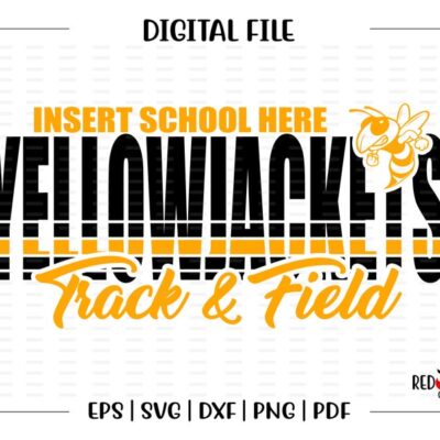 7456 Yellow Jacket Track svg Yellowjacket Track svg Yellow Jacket Yellow Jackets Track Field svg dxf eps png pdf sublimation