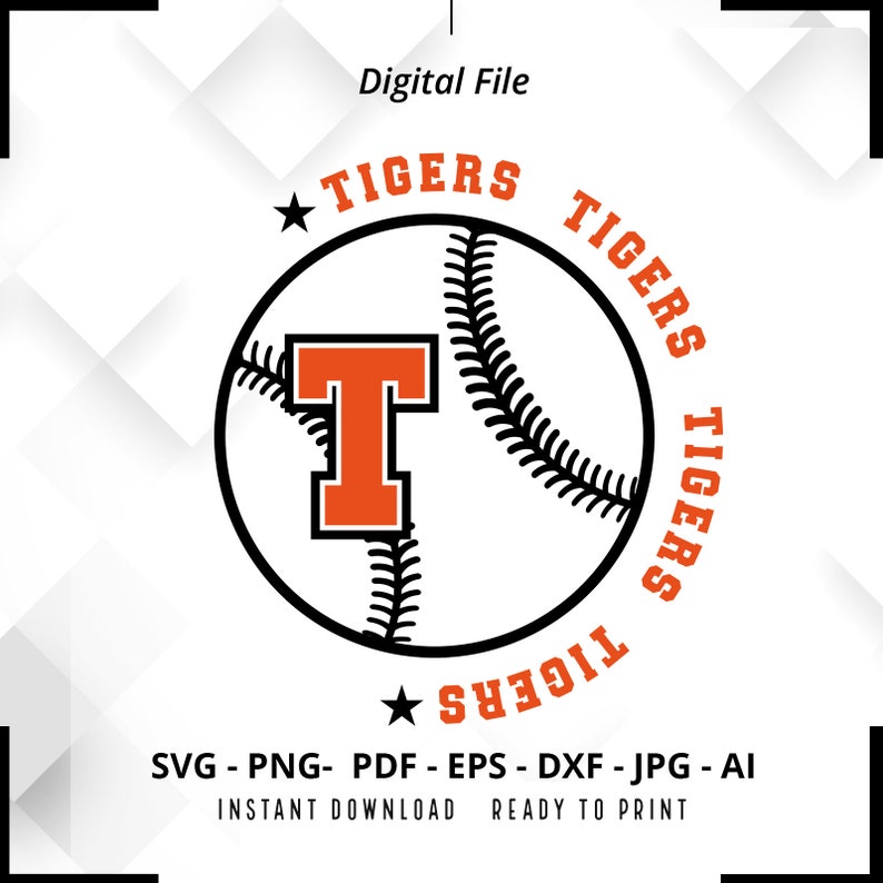 752 Tigers Baseball SVG PNG Tigers svg Baseball svg Tigers Shirt svg Tigers Cheer svg Tigers Mom svg Baseball Shirt svg Cricut Cut File