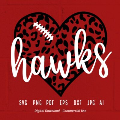 754 Hawk Heart svg Hawk Hawks Heart svg png Sublimation Heart Clipart Cricut svg Cheer svg SVG for Shirts SVG for Cricut Shirt Design