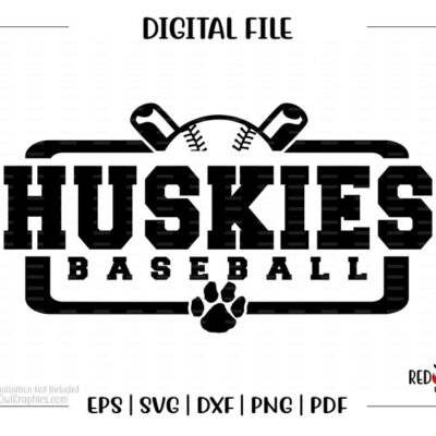 7559 Huskie Baseball svg Baseball svg Huskie Huskies Baseball svg dxf eps png pdf sublimation htv vector digital clipart design