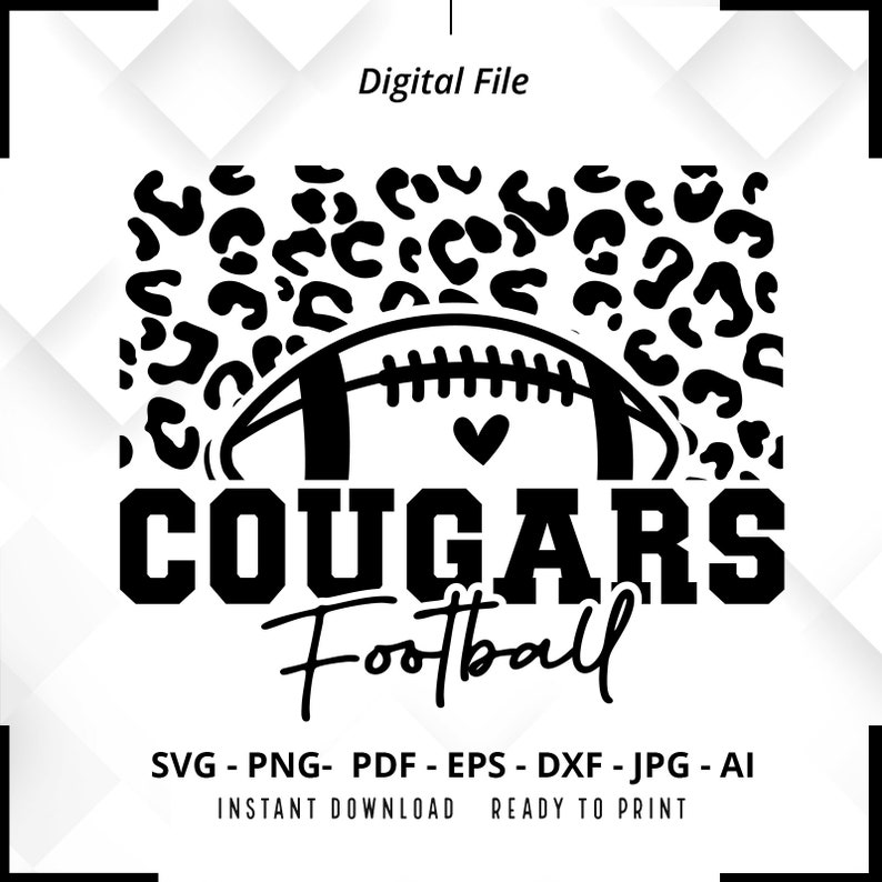 756 Cougars Football SVG PNG Cougars svg Cougars Shirt svg Cougars Mascot svg Cougars Pride svg Cougars Cheer svg Cougars png Silhouette