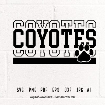 76 Coyotes SVG PNG Coyotes Paw svg Coyotes Mascot svg Coyotes Cheer svg Coyotes Vibes svg School Spirit Coyotes Sport Coyotes Love svg