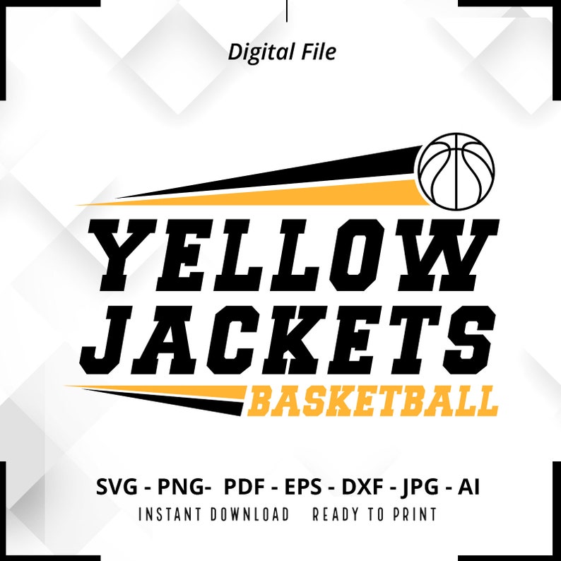 768 Yellow Jackets Basketball SVG PNG Yellow Jackets svg Basketball Shirt svg Yellow Jackets Cheer svg Yellow Jackets Mom svg Cricut