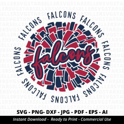 796 Falcons SVG Falcons Pom Pom svg Falcons Cheer svg Falcons Cheerleader svg Falcons Mascot svg Falcons Mom svg Falcons Pride svg Cricut