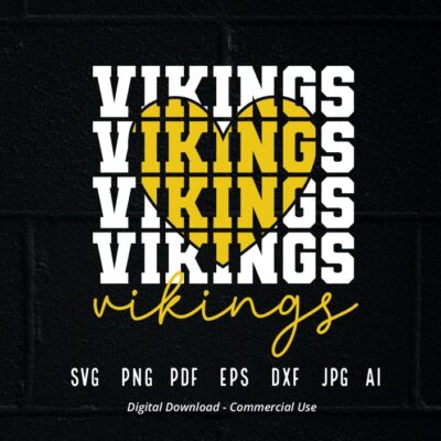 817 Stacked Vikings SVG Vikings Mascot svg Vikings svg Vikings School Team svg Vikings Cheer svg School Spirit svg Vikings Heart svg