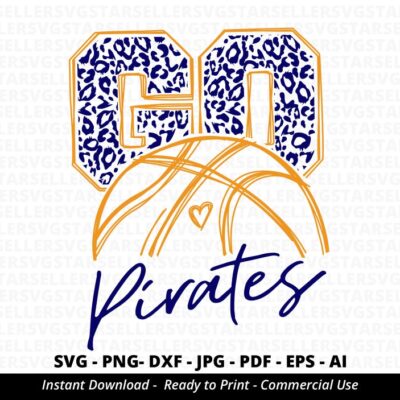 825 Go Pirates Basketball SVG Leopard Go Pirates svg Basketball Mom svg Pirates Mascot svg Team Spirit Pirates Cheer svg Pirates Mom svg Cricut