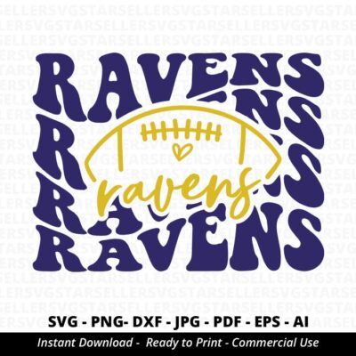 844 Ravens Football SVG PNG Ravens svg Stacked Ravens svg Ravens Mascot svg Ravens Mom svg Ravens Shirt svg Ravens PNG Football Mom svg Cricut