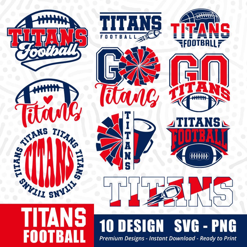 853 Titans Football Bundle SVG PNG Titans Bundle svg Football Bundle Sports Team Svg Bundle svg Cricut Cut File Instant Download Vector