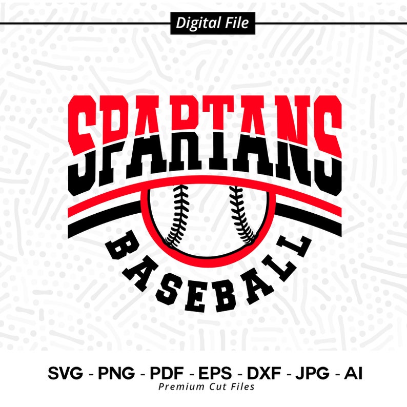 885 Baseball SVG PNG Spartans Baseball svg Spartan Baseball Spartan Baseball Shirt svg Cricut svg Sublimation png Baseball Clipart svg