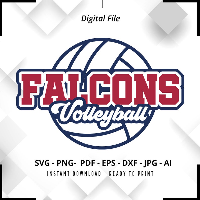 895 Falcons Volleyball SVG PNG Falcons svg Falcons Cheer svg Volleyball svg Falcons Mom svg Falcons Shirt svg Falcons Pride svg Cricut