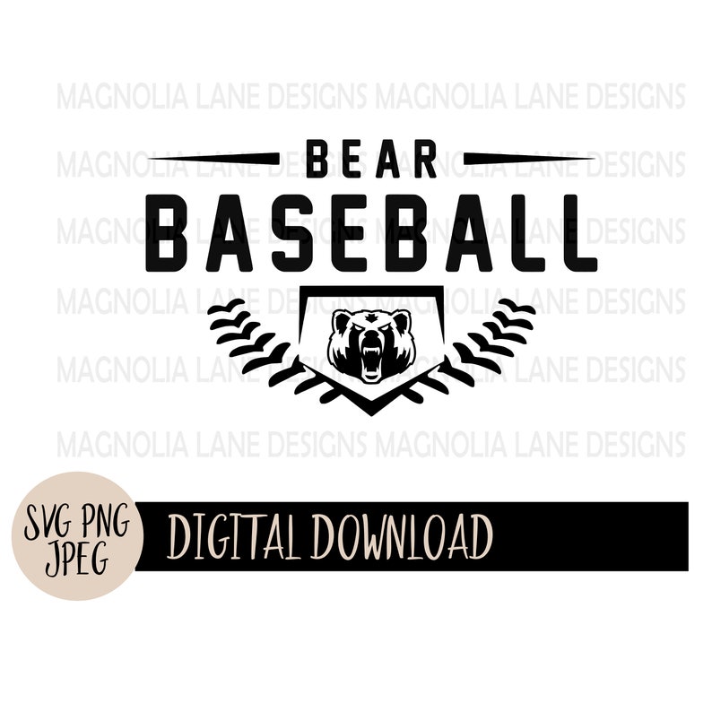 9005 Bear Baseball Svg School Mascot Baseball Bears Baseball Mom Baseball Dad Team Svg Jpeg Png Cut File Sublimation