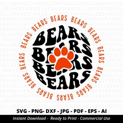 905 Bears Paw SVG PNG Bears svg Stacked Bears Paw svg Bears Cheer svg Bears Mascot svg Bears Mom svg Bears Shirt svg Football Mama svg Cricut