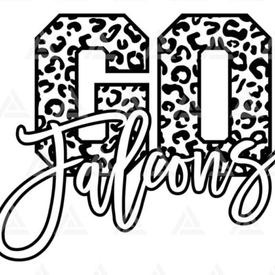 914 Go Falcons Leopard Svg Go Falcons Football Svg Falcons PNG Run Falcons Svg Cheer Mom T Shirt Go Team Cut File Cricut Png Pdf Vector