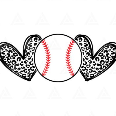 933 Baseball Leopard Heart Svg Baseball Shirt Print Baseball Mom Svg Game Day Vibes Cheer Mom Cut File Cricut Png Pdf Vector